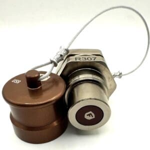 R307C, FAST FILL SYSTEMS R307/34 MATRIX 3/4" NPT RECEIVER WITH "O" RING CAP BROWN