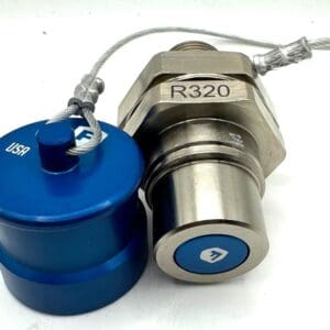 R320C, FAST FILL SYSTEMS R320/34 MATRIX 3/4" NPT RECEIVER WITH "O" RING CAP BLUE