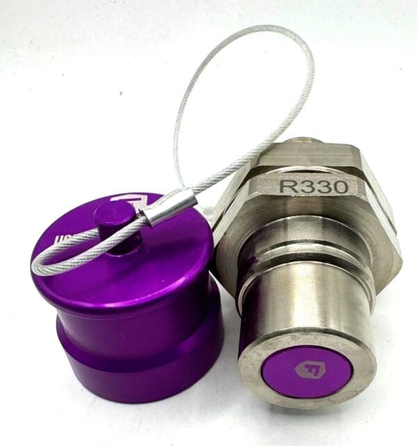 R330C, FAST FILL SYSTEMS R330/34 MATRIX 3/4" NPT RECEIVER WITH "O" RING CAP PURPLE