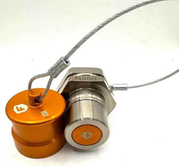 R350C, FAST FILL SYSTEMS, R350/34 MATRIX 3/4" NPT RECEIVER WITH "O" RING CAP ORANGE