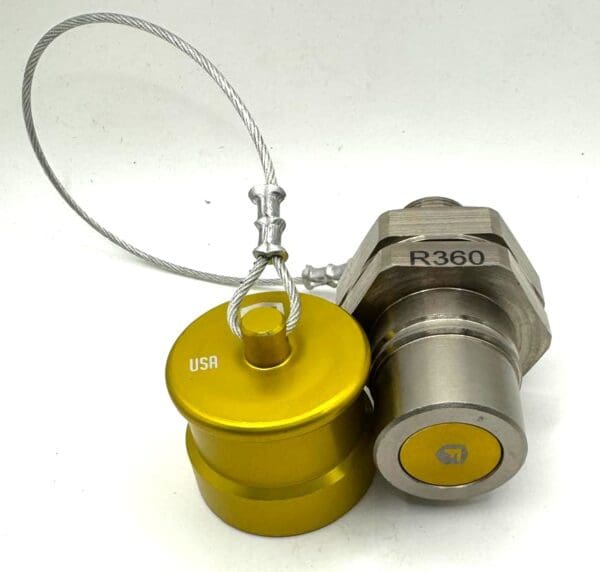 R360C, FAST FILL SYSTEMS R360/34 MATRIX 3/4" NPT RECEIVER WITH "O" RING CAP YELLOW
