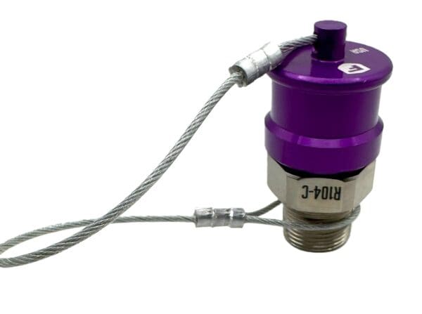 R104C, RECEIVER WITH CAP, 3/4" MNPT (VIOLET POPPET), MATCHES FLOMAX ERS-C4