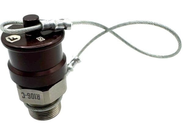 R106C, FAST FILL SYSTEMS RECEIVER WITH CAP, 3/4" MNPT (COPPER POPPET), MATCHES FLOMAX ERS-C6